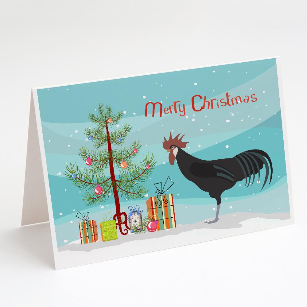 Minorca Ctalalan Chicken Christmas Greeting Cards Pack of 8 Blank Cards with Envelopes Whimsical A7 Size 5x7