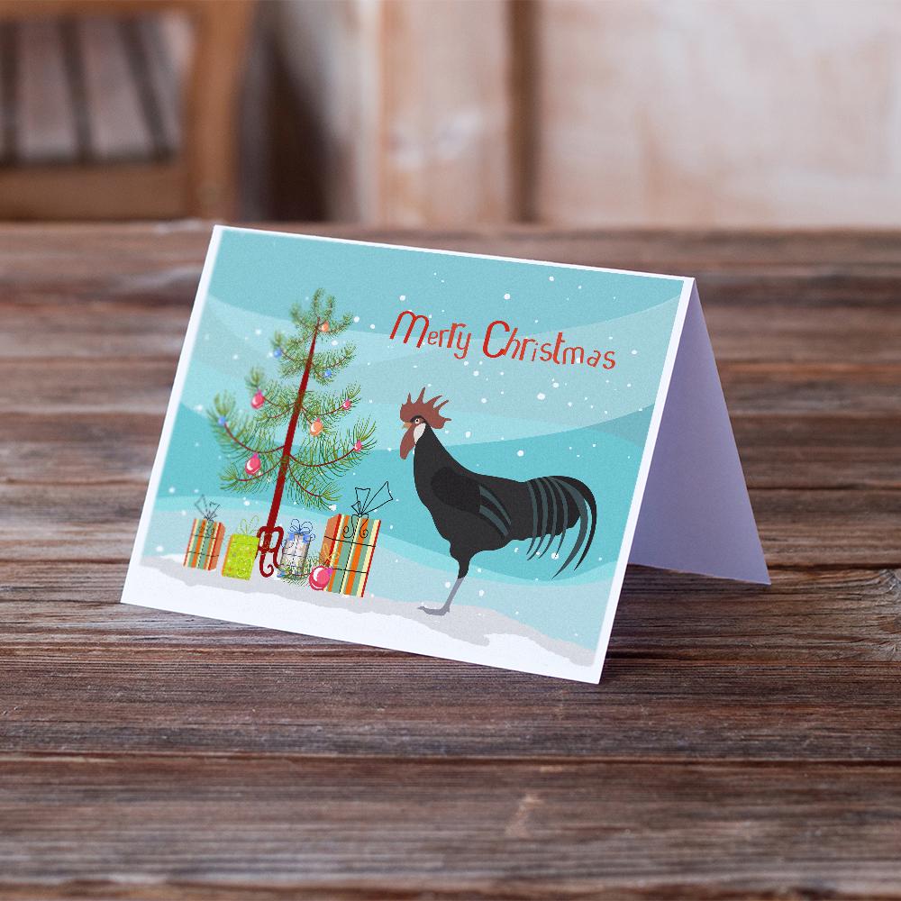 Minorca Ctalalan Chicken Christmas Greeting Cards Pack of 8 Blank Cards with Envelopes Whimsical A7 Size 5x7
