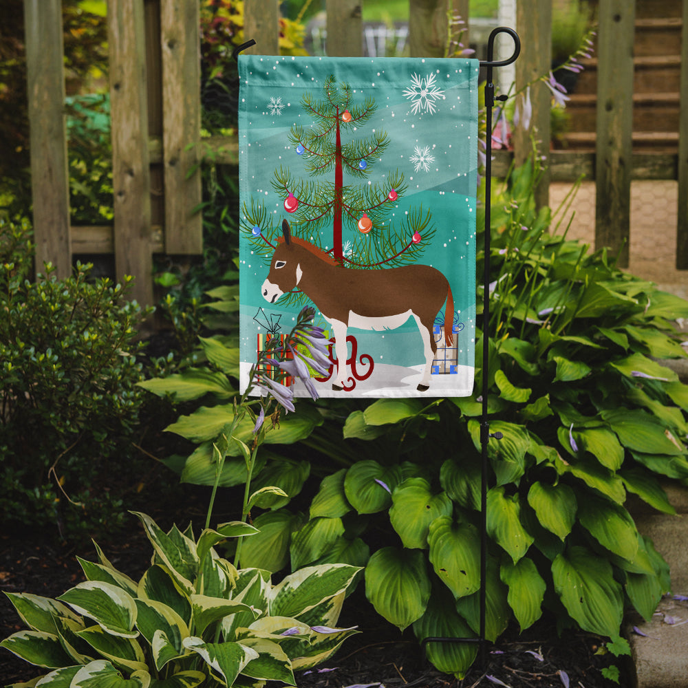 Miniature Mediterranian Donkey Christmas Garden Flag Mailbox Decorative Yard Banner Outside Patio Artwork for Flower Beds, Garden Size, Multicolor