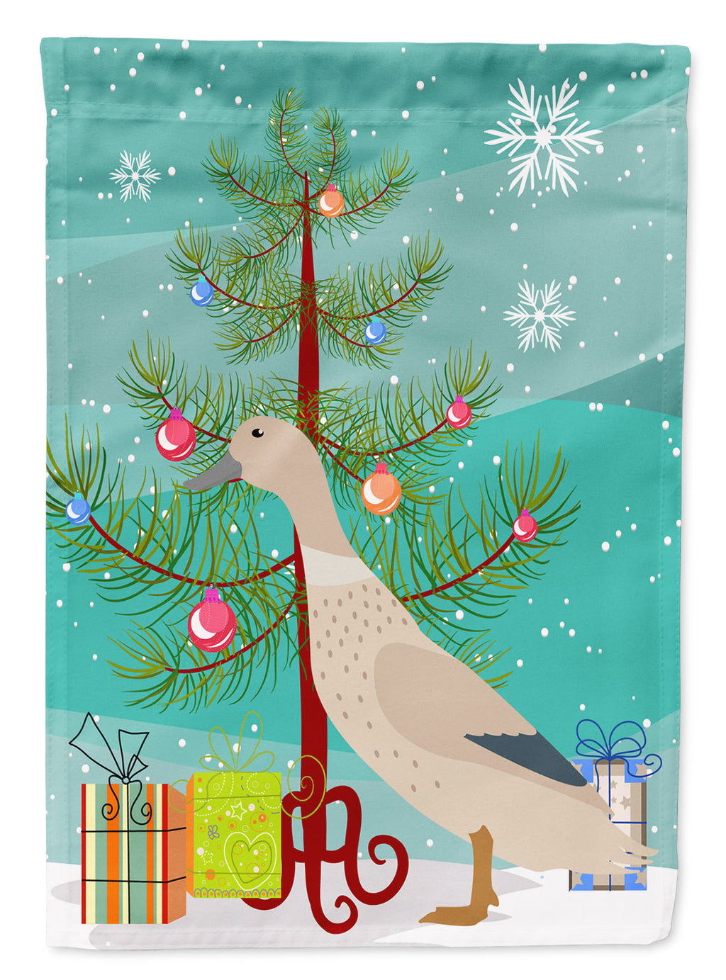 West Harlequin Duck Christmas Garden Flag Mailbox Decorative Yard Banner Outside Patio Artwork for Flower Beds, Garden Size, Multicolor