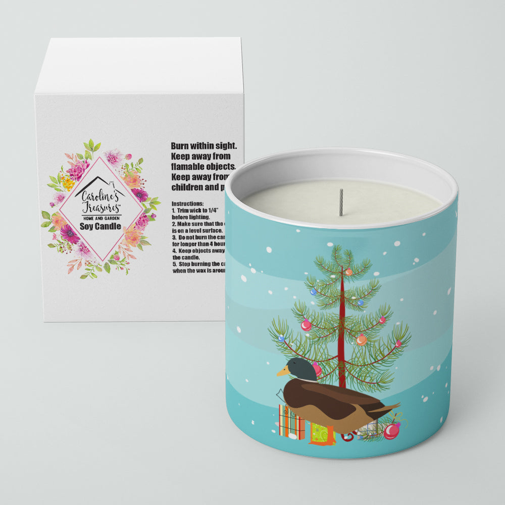 Silver Bantam Duck Christmas Decorative Soy Candle Nature Soy Wax Essential Oil Home Decor Ideal for Bedroom Kitchen Bath Office Gift, 10 oz