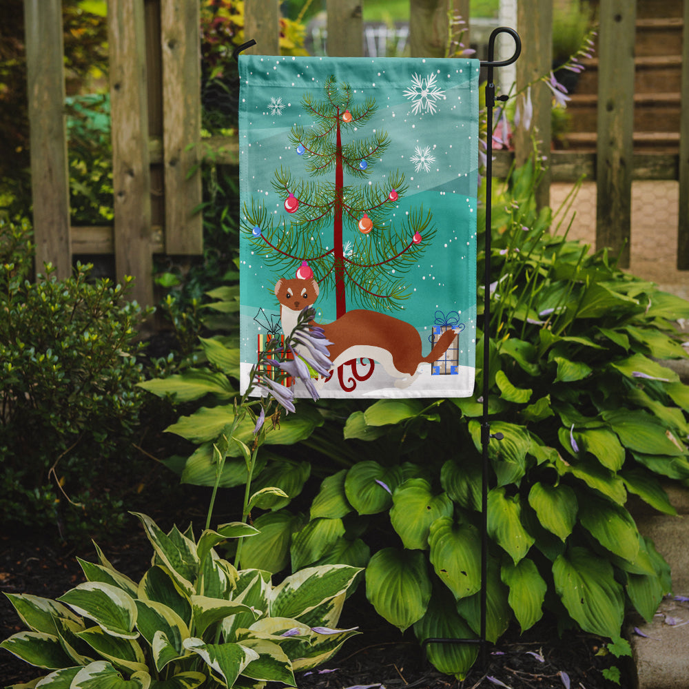 Weasel Christmas Garden Flag Mailbox Decorative Yard Banner Outside Patio Artwork for Flower Beds, Garden Size, Multicolor