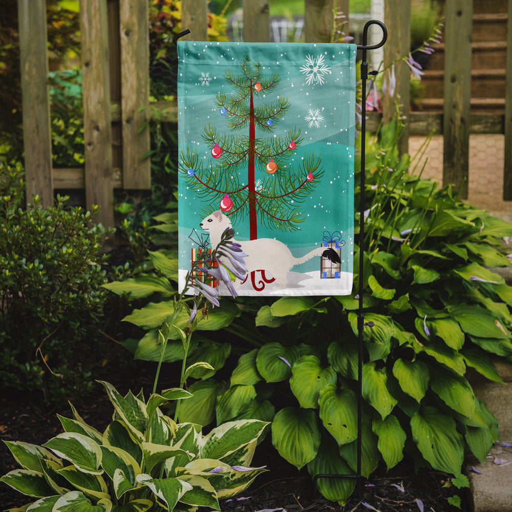 Stoat Short-tailed Weasel Christmas Garden Flag Mailbox Decorative Yard Banner Outside Patio Artwork for Flower Beds, Garden Size, Multicolor