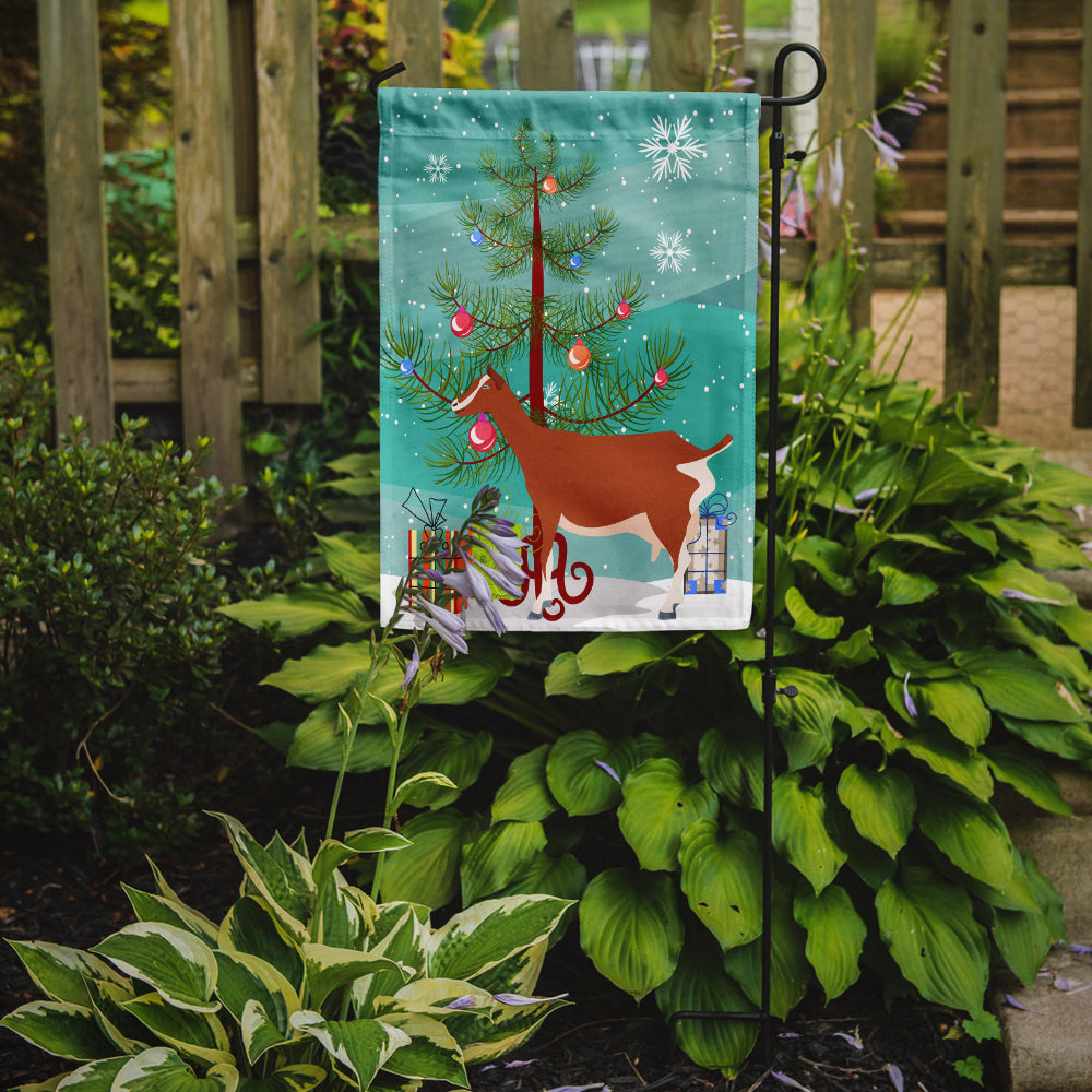 Toggenburger Goat Christmas Garden Flag Mailbox Decorative Yard Banner Outside Patio Artwork for Flower Beds, Garden Size, Multicolor