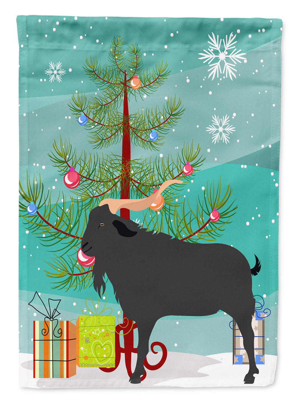 Verata Goat Christmas Garden Flag Mailbox Decorative Yard Banner Outside Patio Artwork for Flower Beds, Garden Size, Multicolor
