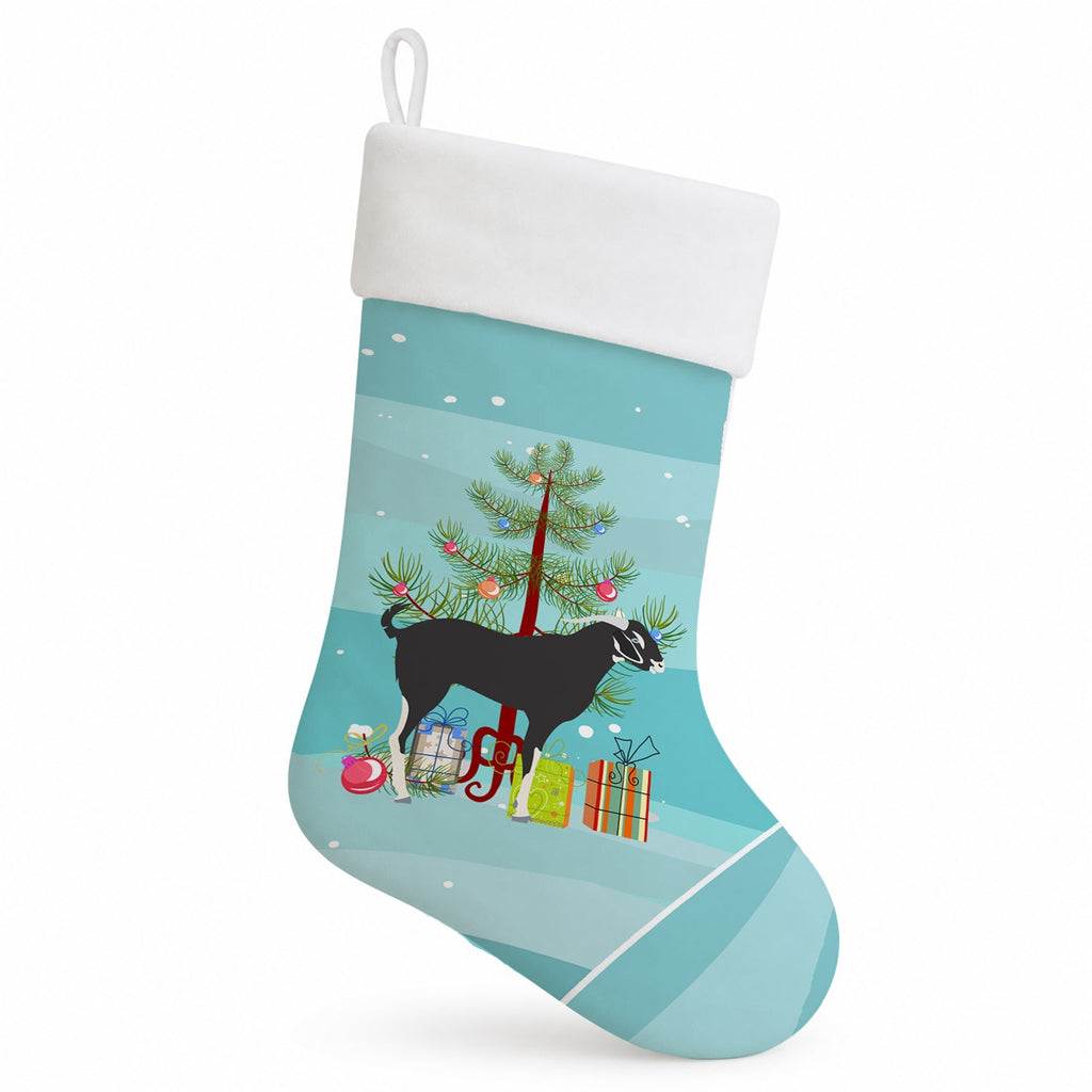Black Bengal Goat Christmas Holiday Stocking Double-Sided Print, Polyester Suede,11x18, Made in USA