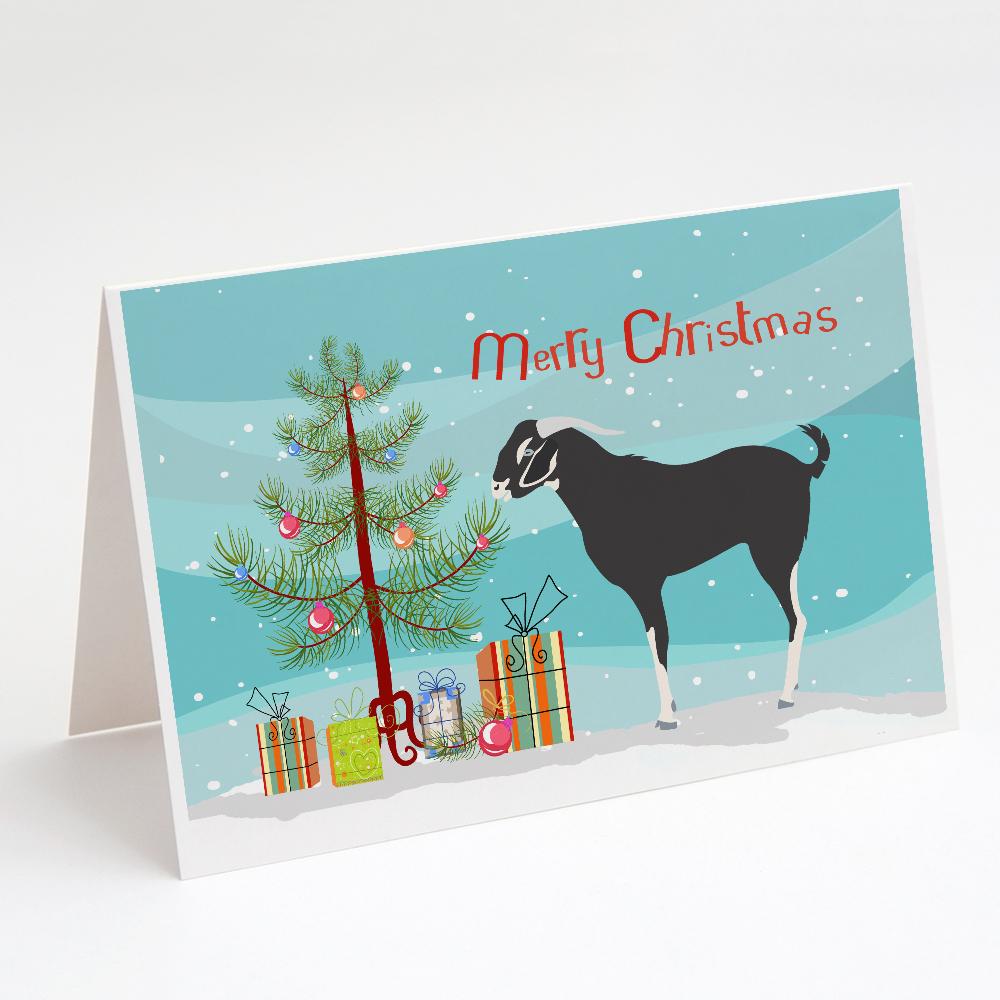 Black Bengal Goat Christmas Greeting Cards Pack of 8 Blank Cards with Envelopes Whimsical A7 Size 5x7