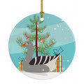 Pilgrim Goose Christmas Ceramic Ornament Christmas Tree Hanging Decorations for Home Christmas Holiday, Party, Gift, 3 in, Multicolor