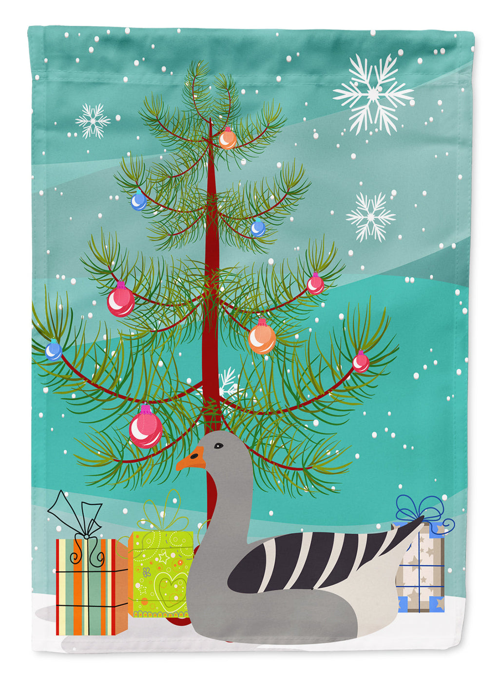 Pilgrim Goose Christmas Garden Flag Mailbox Decorative Yard Banner Outside Patio Artwork for Flower Beds, Garden Size, Multicolor
