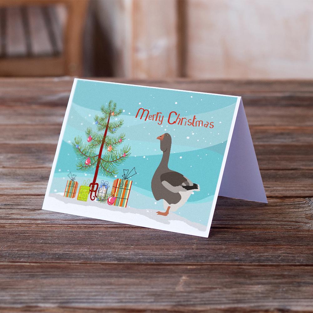 Toulouse Goose Christmas Greeting Cards Pack of 8 Blank Cards with Envelopes Whimsical A7 Size 5x7