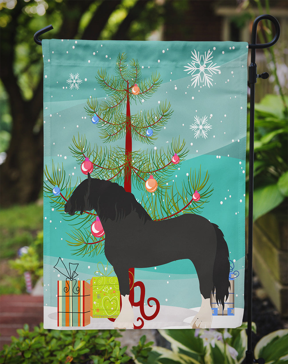 Pomeranian Rogener Goose Christmas Garden Flag Mailbox Decorative Yard Banner Outside Patio Artwork for Flower Beds, Garden Size, Multicolor