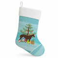 Percheron Horse Christmas Holiday Stocking Double-Sided Print, Polyester Suede,11x18, Made in USA