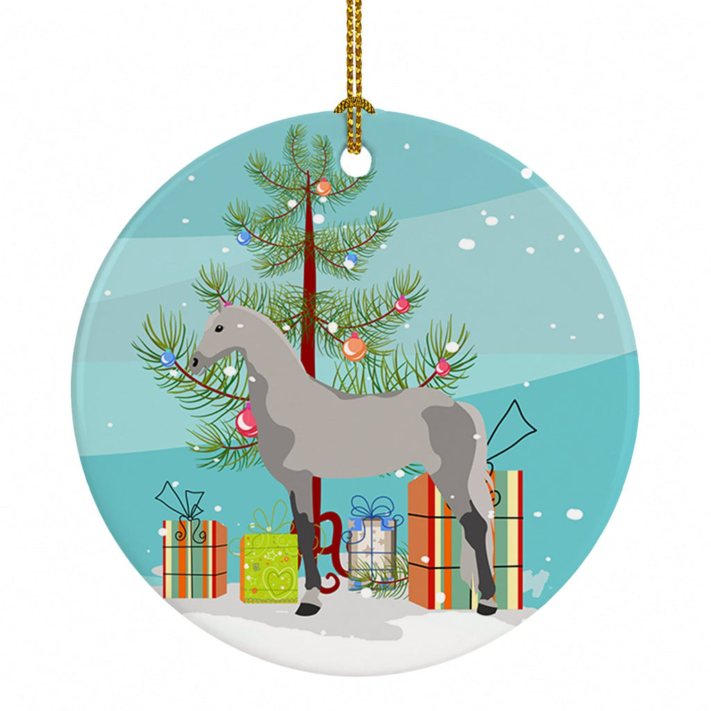 Orlov Trotter Horse Christmas Ceramic Ornament Christmas Tree Hanging Decorations for Home Christmas Holiday, Party, Gift, 3 in, Multicolor
