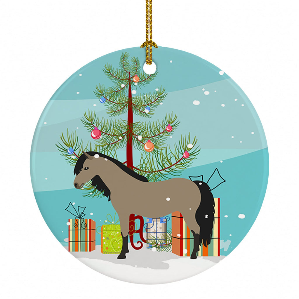 Welsh Pony Horse Christmas Ceramic Ornament Christmas Tree Hanging Decorations for Home Christmas Holiday, Party, Gift, 3 in, Multicolor