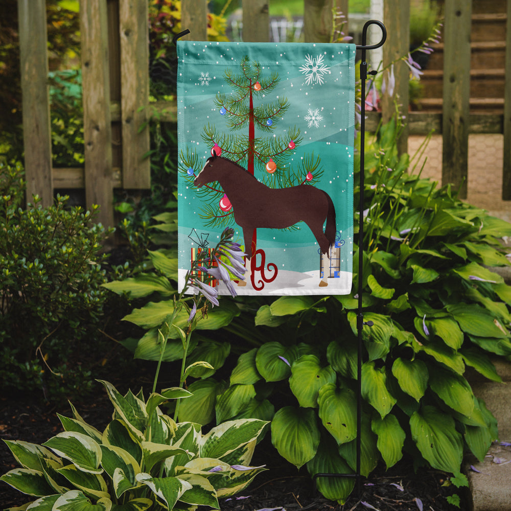 English Thoroughbred Horse Christmas Garden Flag Mailbox Decorative Yard Banner Outside Patio Artwork for Flower Beds, Garden Size, Multicolor