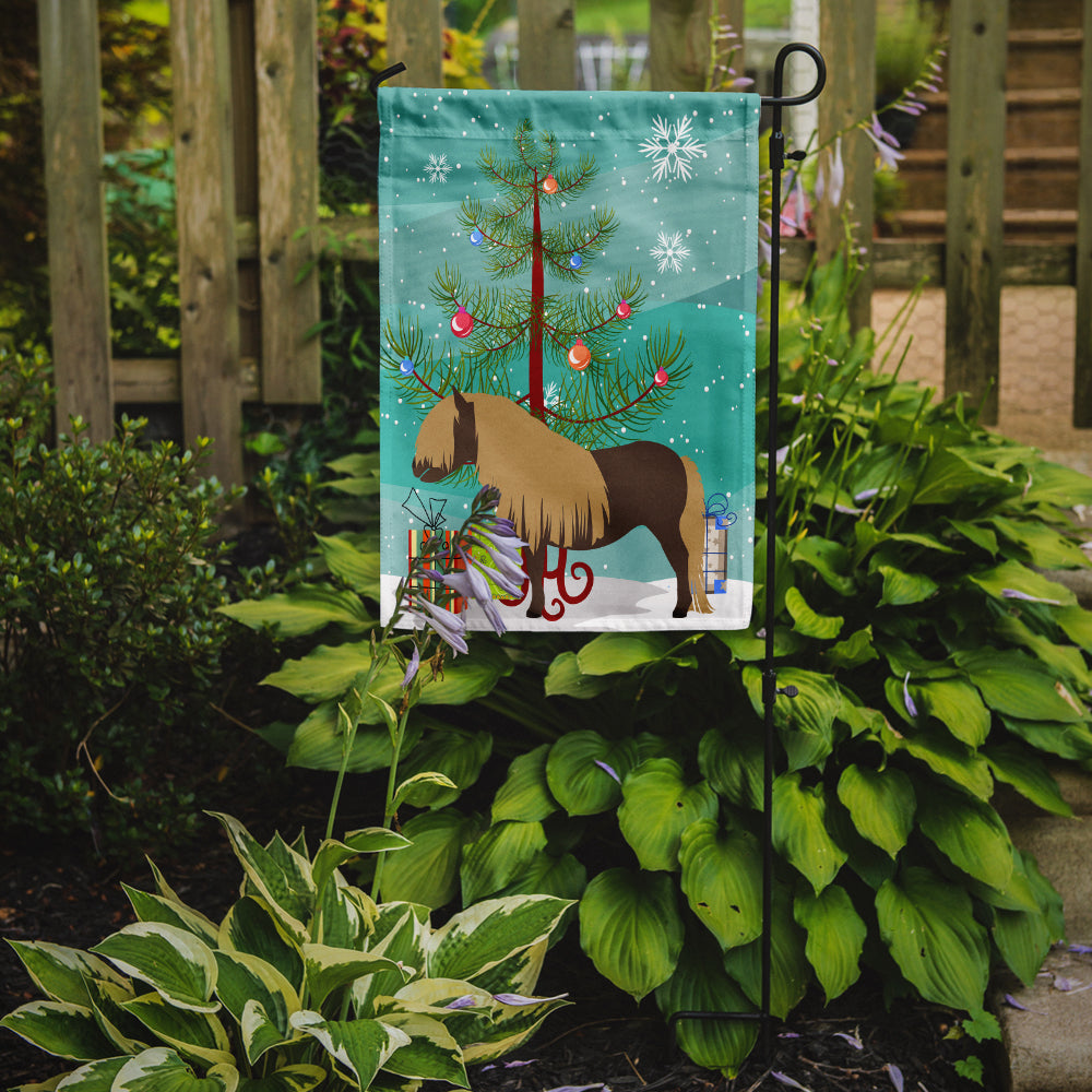 Shetland Pony Horse Christmas Garden Flag Mailbox Decorative Yard Banner Outside Patio Artwork for Flower Beds, Garden Size, Multicolor