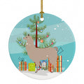 Llama Christmas Ceramic Ornament Christmas Tree Hanging Decorations for Home Christmas Holiday, Party, Gift, 3 in, Multicolor