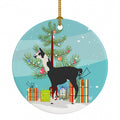Llama Q' Ara Christmas Ceramic Ornament Christmas Tree Hanging Decorations for Home Christmas Holiday, Party, Gift, 3 in, Multicolor