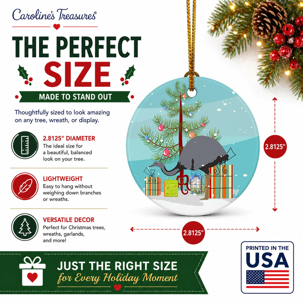 Rhea  Christmas Ceramic Ornament Christmas Tree Hanging Decorations for Home Christmas Holiday, Party, Gift, 3 in, Multicolor