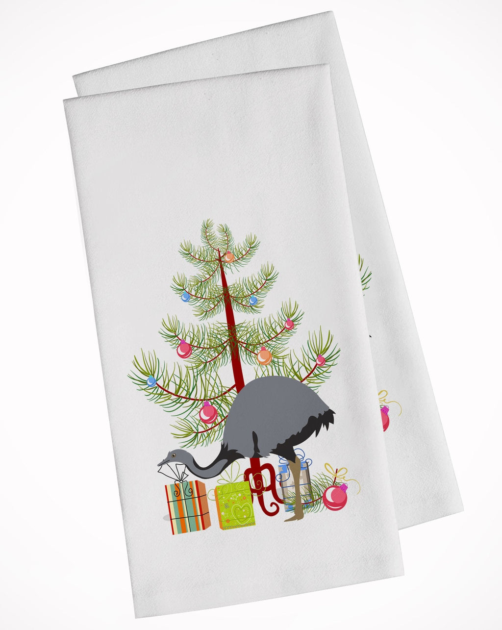 Rhea Christmas Kitchen Towel Set of 2 White Dish Towels Decorative Bathroom Hand towel for Hand, Face, Hair, Yoga, Tea, Dishcloth, 19 X 28", White