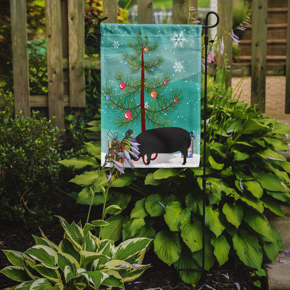 Devon Large Black Pig Christmas Garden Flag Mailbox Decorative Yard Banner Outside Patio Artwork for Flower Beds, Garden Size, Multicolor