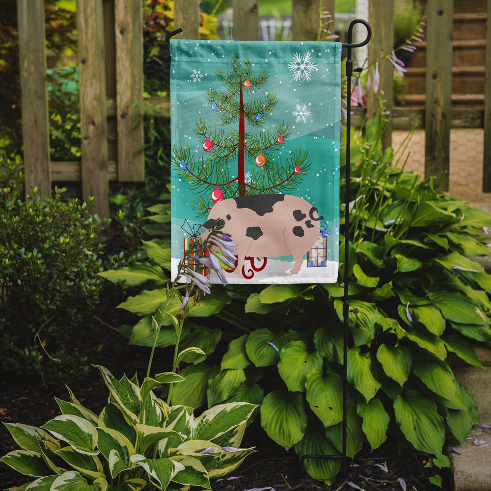 Gloucester Old Spot Pig Christmas Garden Flag Mailbox Decorative Yard Banner Outside Patio Artwork for Flower Beds, Garden Size, Multicolor