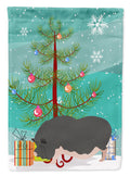 Vietnamese Pot-Bellied Pig Christmas Garden Flag Mailbox Decorative Yard Banner Outside Patio Artwork for Flower Beds, Garden Size, Multicolor