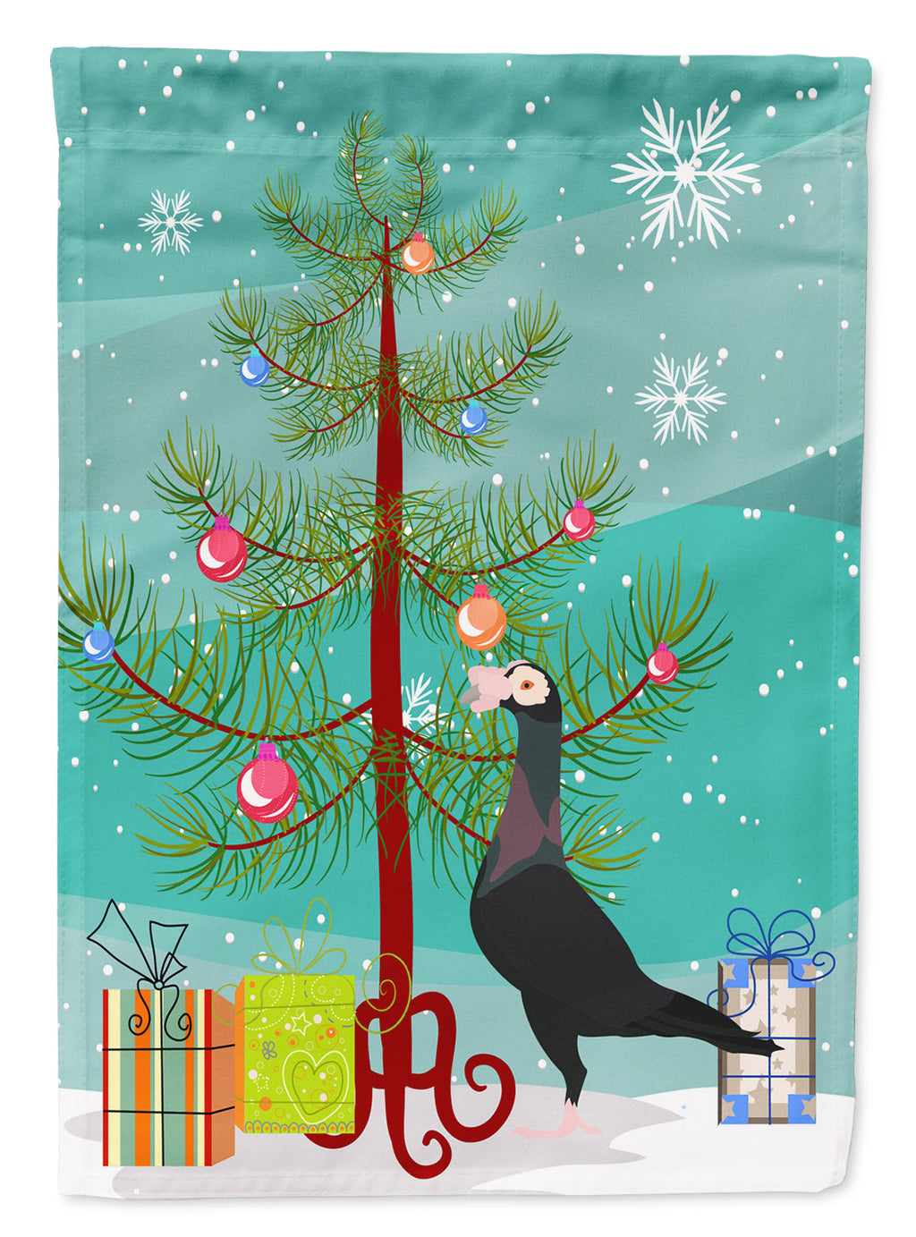 English Carrier Pigeon Christmas Garden Flag Mailbox Decorative Yard Banner Outside Patio Artwork for Flower Beds, Garden Size, Multicolor