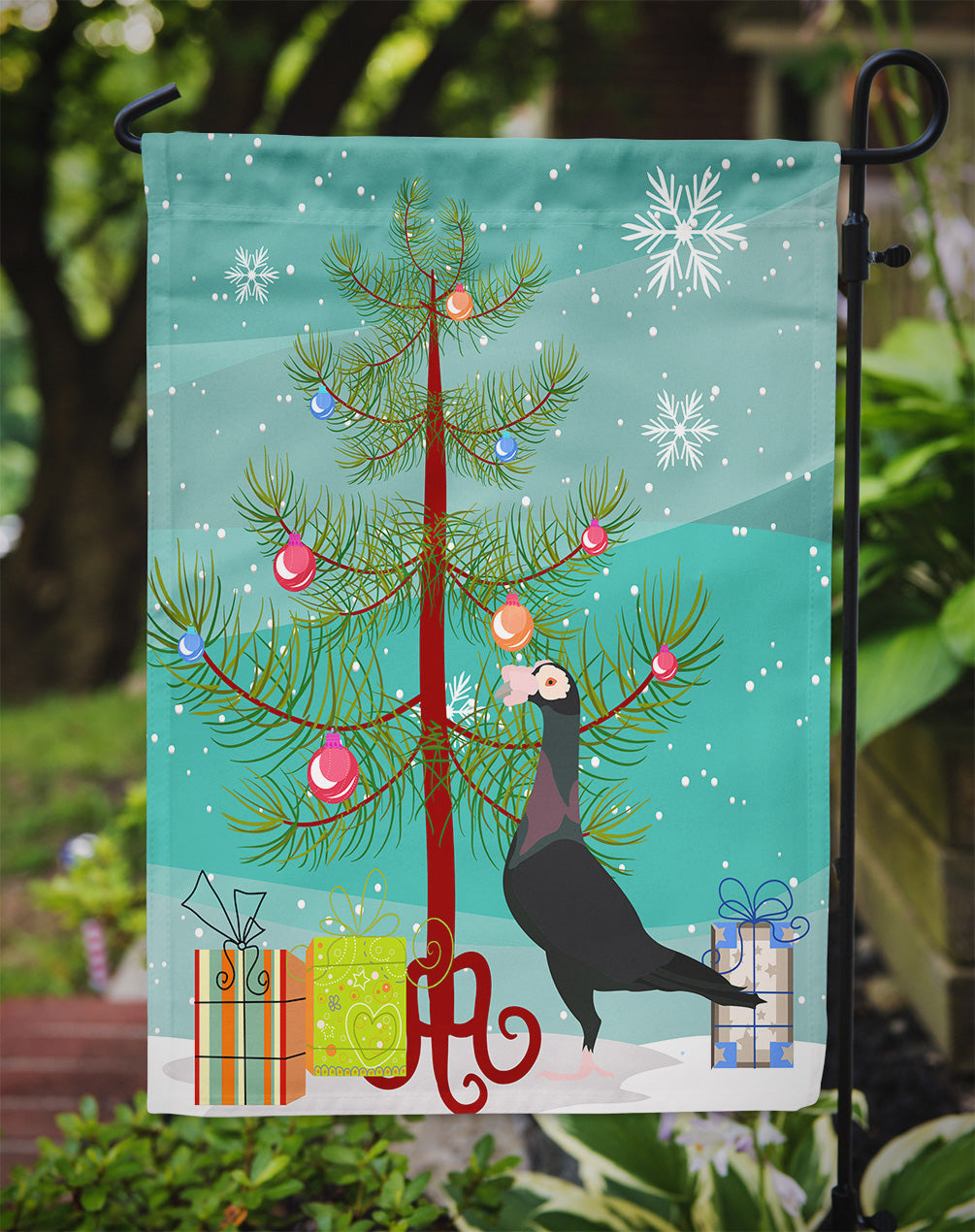 English Carrier Pigeon Christmas Garden Flag Mailbox Decorative Yard Banner Outside Patio Artwork for Flower Beds, Garden Size, Multicolor