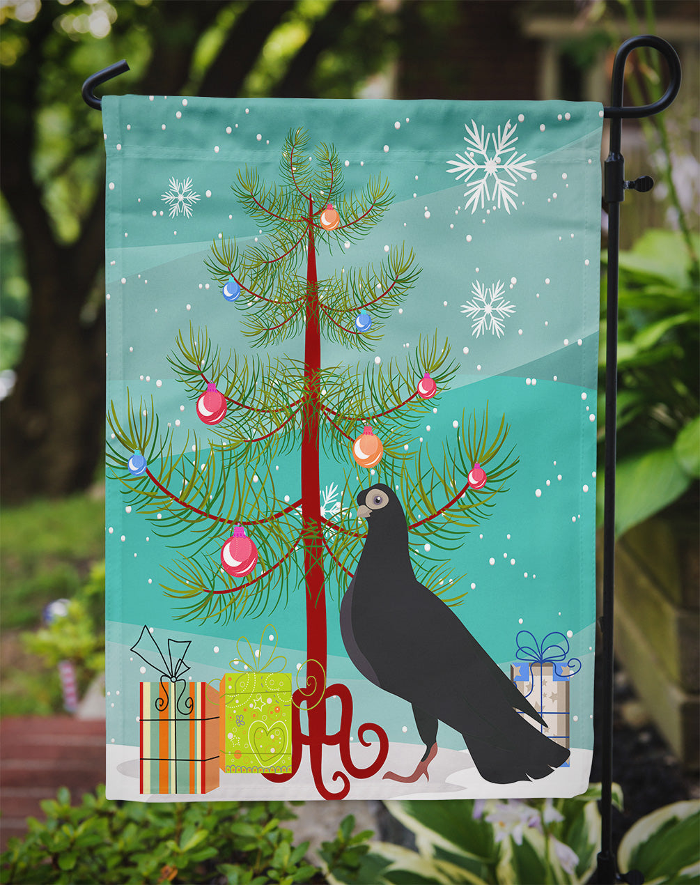 Budapest Highflyer Pigeon Christmas Garden Flag Mailbox Decorative Yard Banner Outside Patio Artwork for Flower Beds, Garden Size, Multicolor