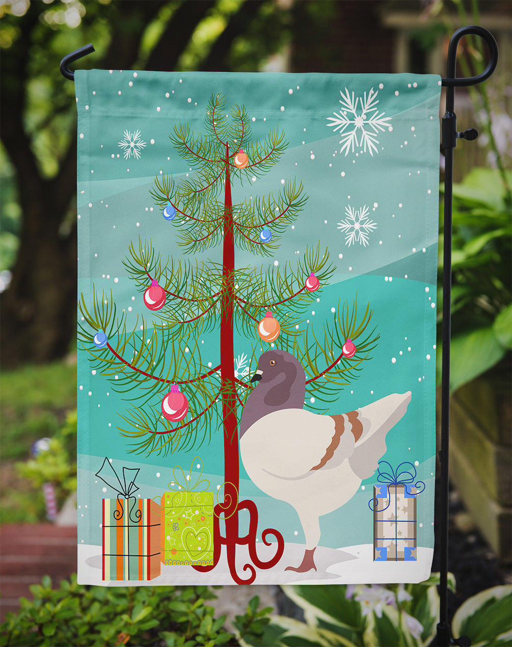 German Modena Pigeon Christmas Garden Flag Mailbox Decorative Yard Banner Outside Patio Artwork for Flower Beds, Garden Size, Multicolor