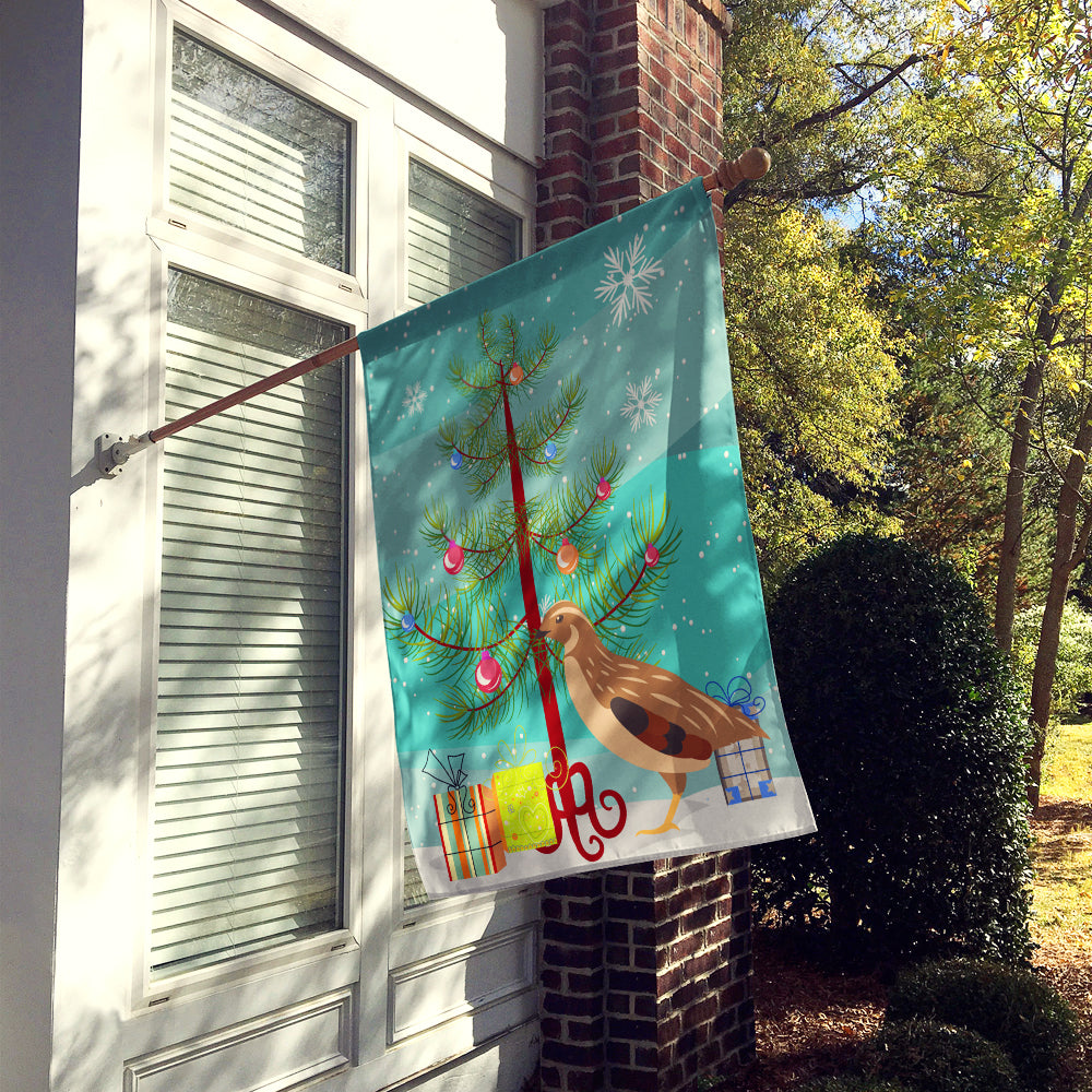 Golden Phoenix Quail Christmas House Flag 28x40 Porch Sleeve Pole Decorative Outside Yard Banner Artwork Wall Hanging, Polyester