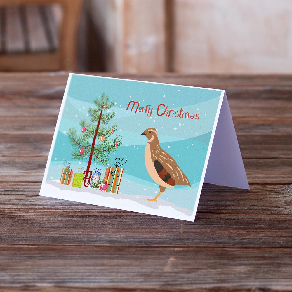 Golden Phoenix Quail Christmas Greeting Cards Pack of 8 Blank Cards with Envelopes Whimsical A7 Size 5x7