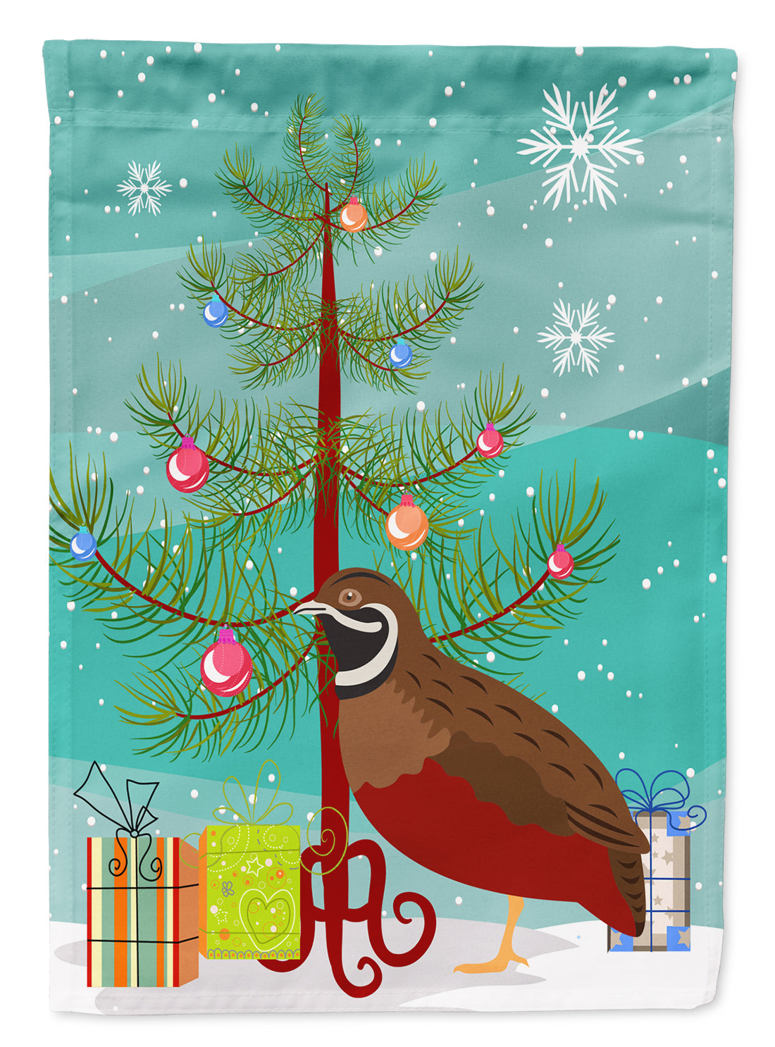 Chinese Painted or King Quail Christmas Garden Flag Mailbox Decorative Yard Banner Outside Patio Artwork for Flower Beds, Garden Size, Multicolor