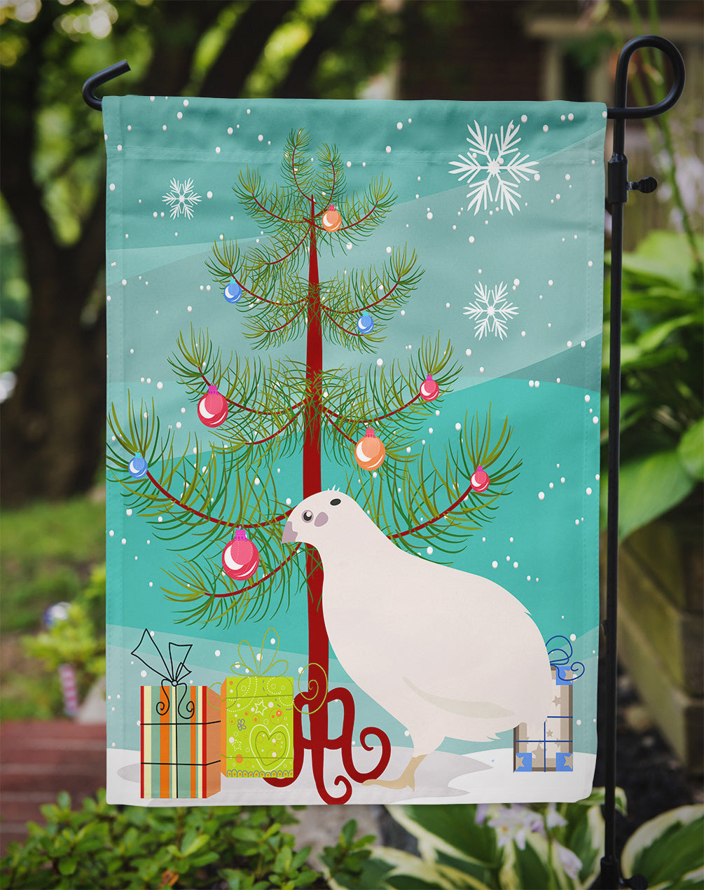 Texas Quail Christmas Garden Flag Mailbox Decorative Yard Banner Outside Patio Artwork for Flower Beds, Garden Size, Multicolor