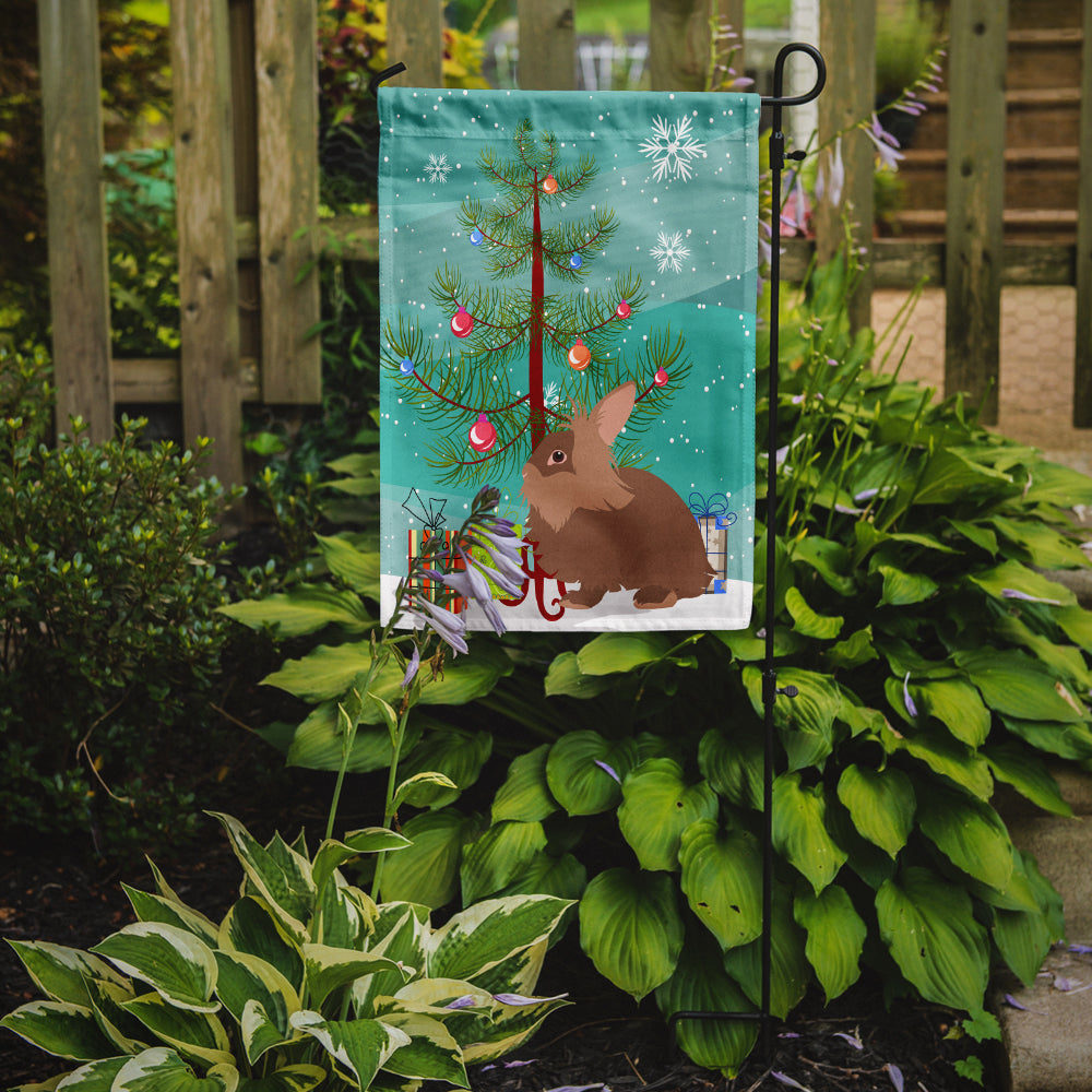 Lionhead Rabbit Christmas Garden Flag Mailbox Decorative Yard Banner Outside Patio Artwork for Flower Beds, Garden Size, Multicolor