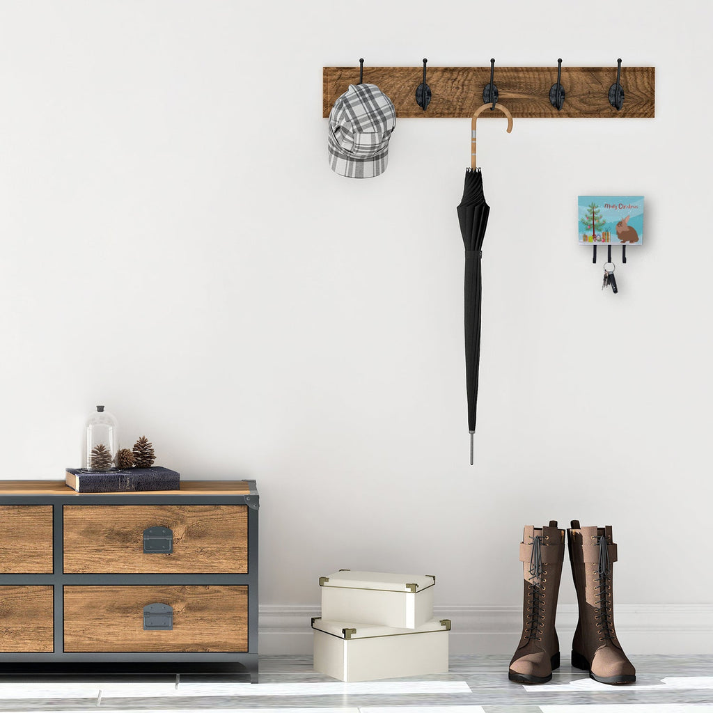 Lionhead Rabbit Christmas Leash or Key Holder Wall Hooks, Coat Rack Wall Mount, for Hanging Keys, Towels, Aprons, Leashes