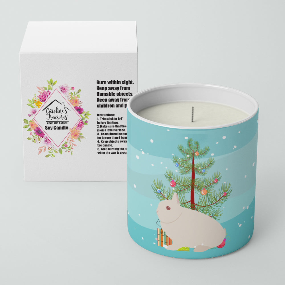 Hermelin Rabbit Christmas Decorative Soy Candle Nature Soy Wax Essential Oil Home Decor Ideal for Bedroom Kitchen Bath Office Gift, 10 oz
