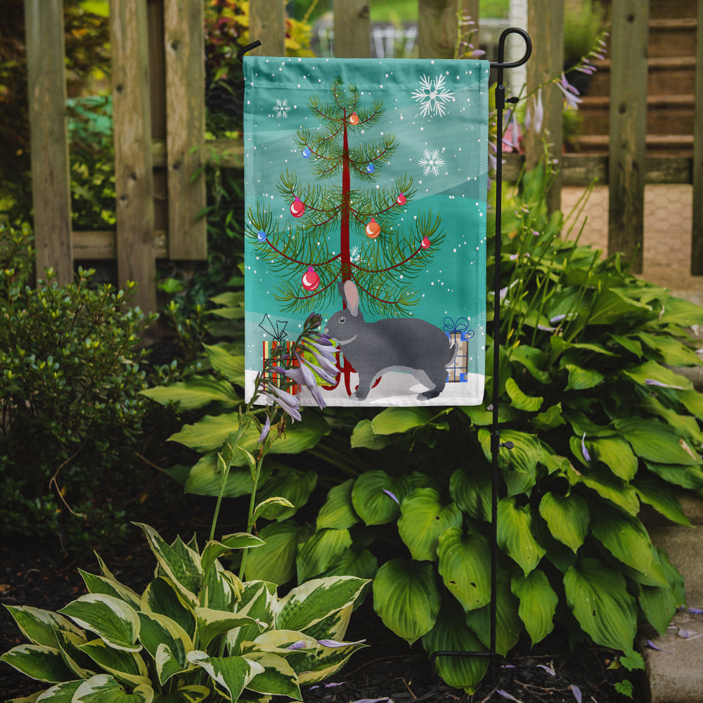 Giant Chinchilla Rabbit Christmas Garden Flag Mailbox Decorative Yard Banner Outside Patio Artwork for Flower Beds, Garden Size, Multicolor