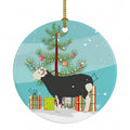Herwick Sheep Christmas Ceramic Ornament Christmas Tree Hanging Decorations for Home Christmas Holiday, Party, Gift, 3 in, Multicolor
