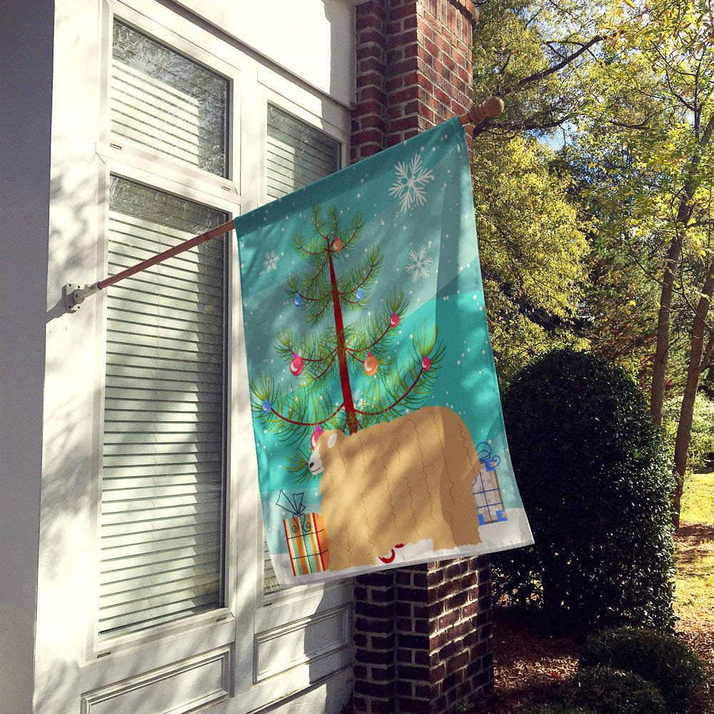 Lincoln Longwool Sheep Christmas House Flag 28x40 Porch Sleeve Pole Decorative Outside Yard Banner Artwork Wall Hanging, Polyester