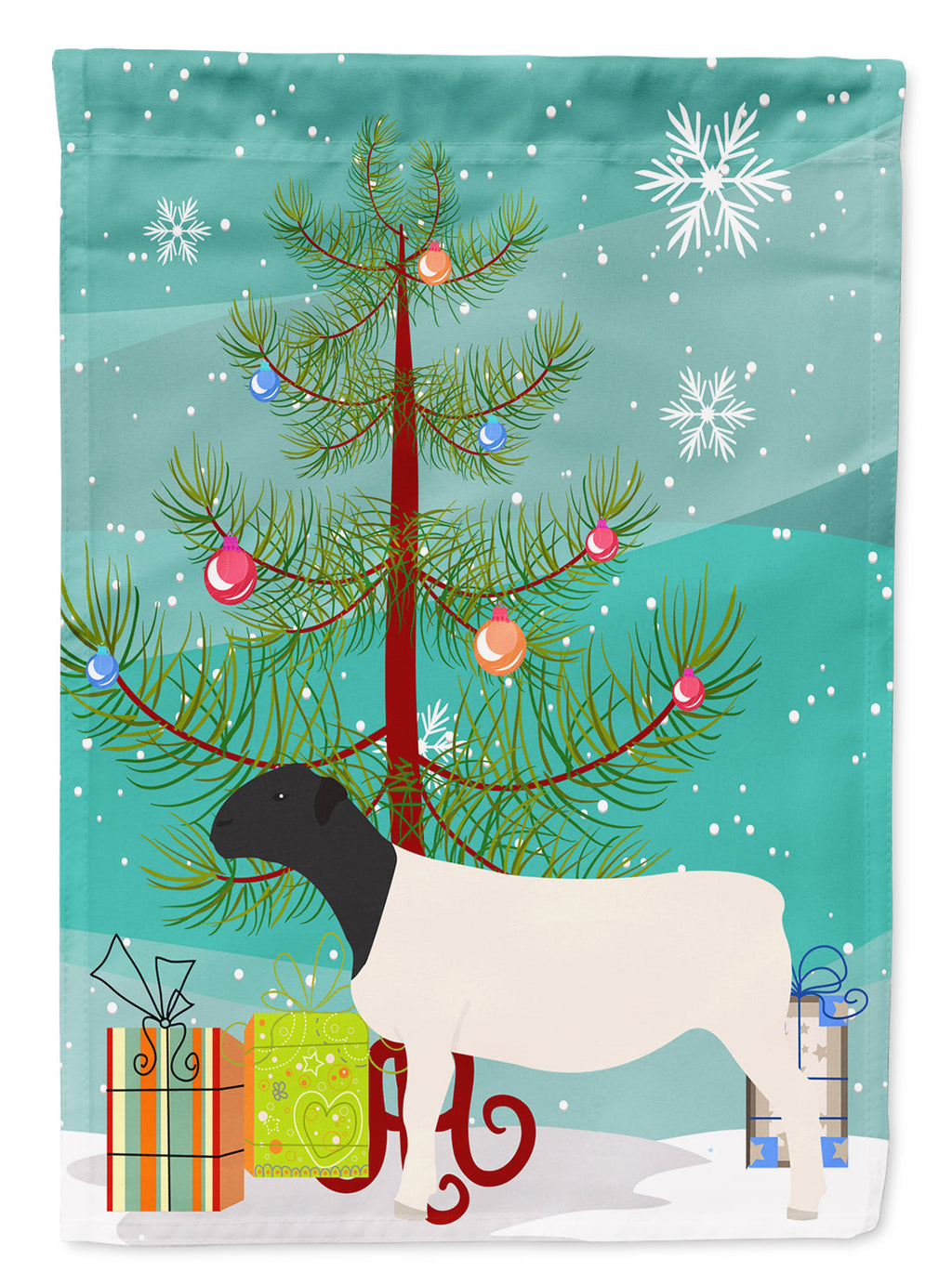 Dorper Sheep Christmas Garden Flag Mailbox Decorative Yard Banner Outside Patio Artwork for Flower Beds, Garden Size, Multicolor