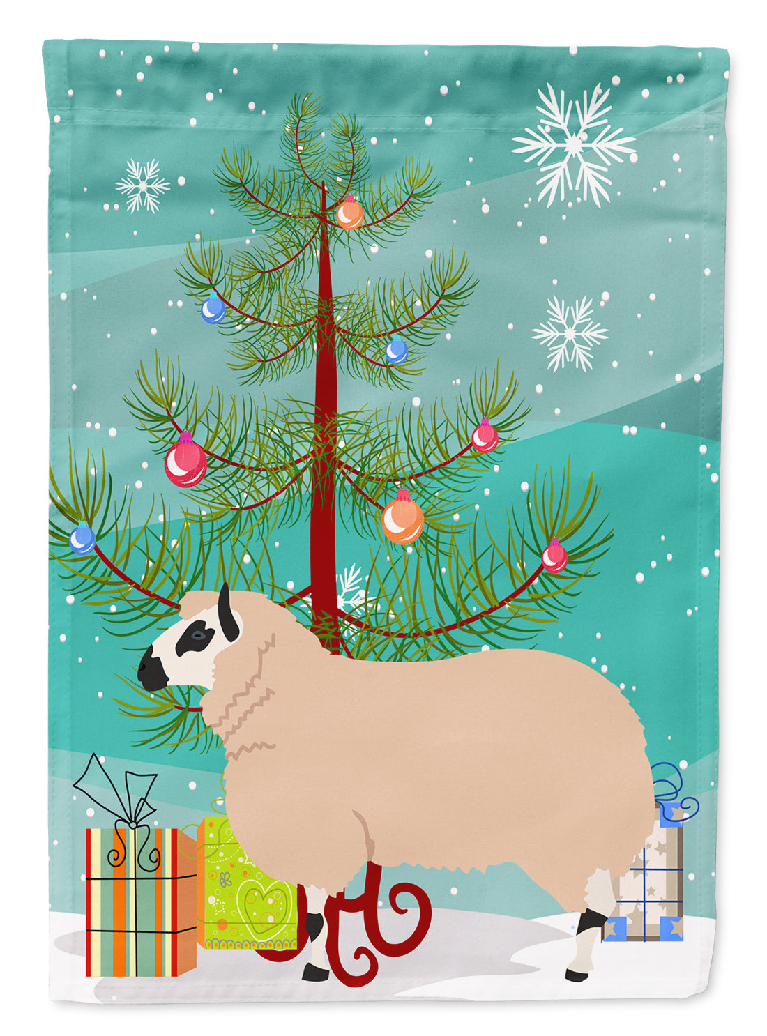 Kerry Hill Sheep Christmas Garden Flag Mailbox Decorative Yard Banner Outside Patio Artwork for Flower Beds, Garden Size, Multicolor