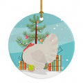 White Holland Turkey Christmas Ceramic Ornament Christmas Tree Hanging Decorations for Home Christmas Holiday, Party, Gift, 3 in, Multicolor