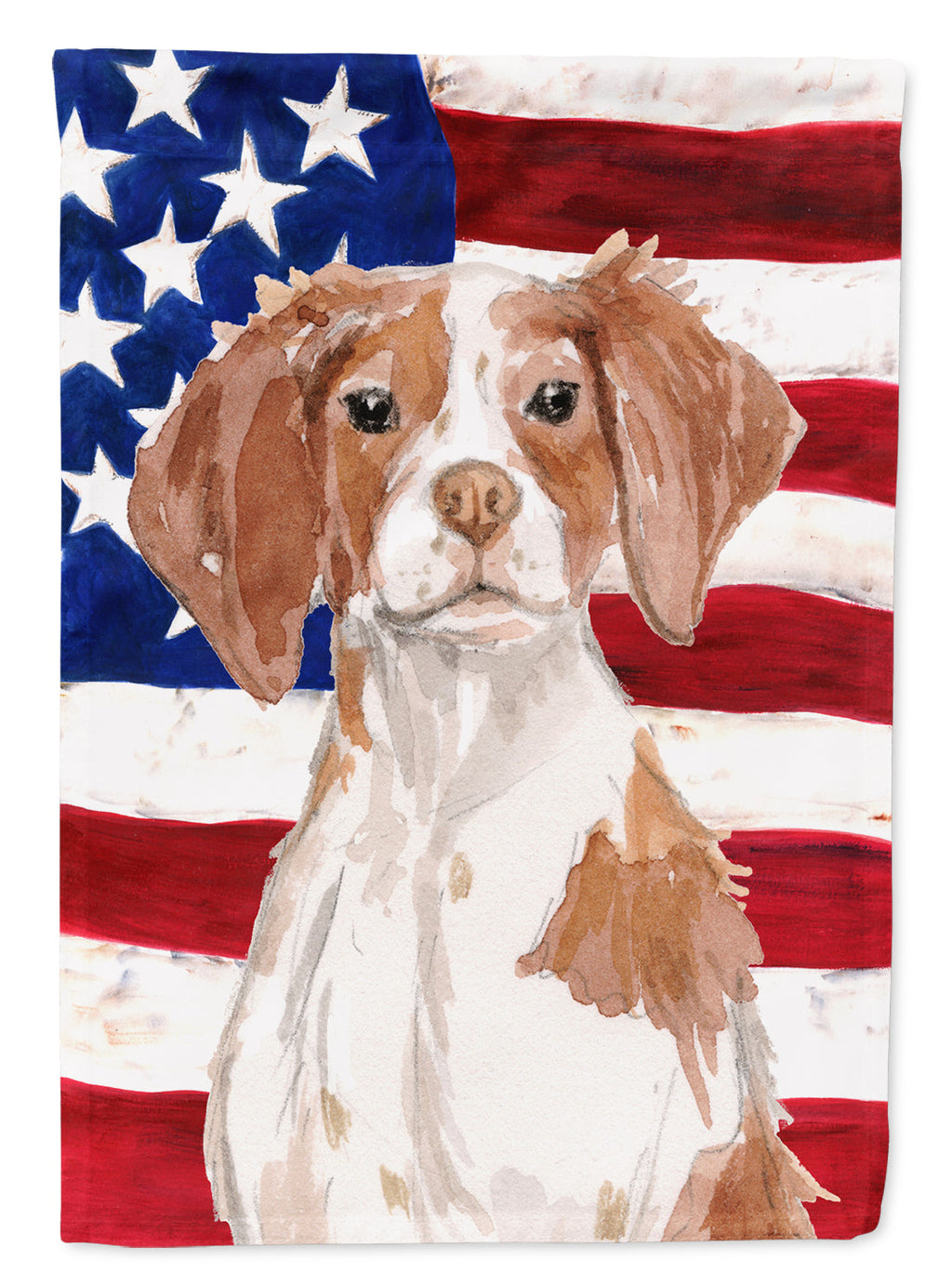 Brittany Spaniel Patriotic Garden Flag Mailbox Decorative Yard Banner Outside Patio Artwork for Flower Beds, Garden Size, Multicolor