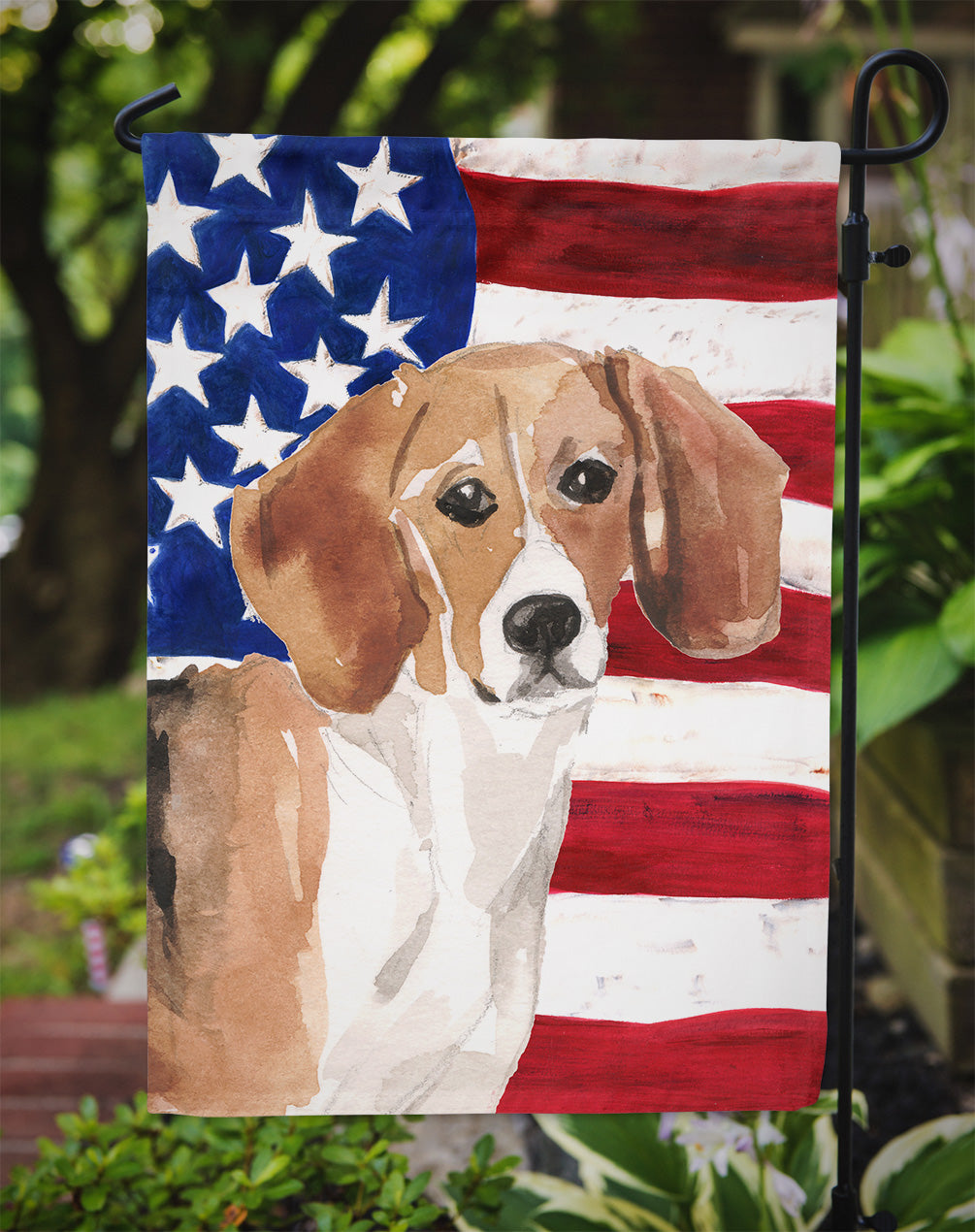 Beagle Patriotic Garden Flag Mailbox Decorative Yard Banner Outside Patio Artwork for Flower Beds, Garden Size, Multicolor