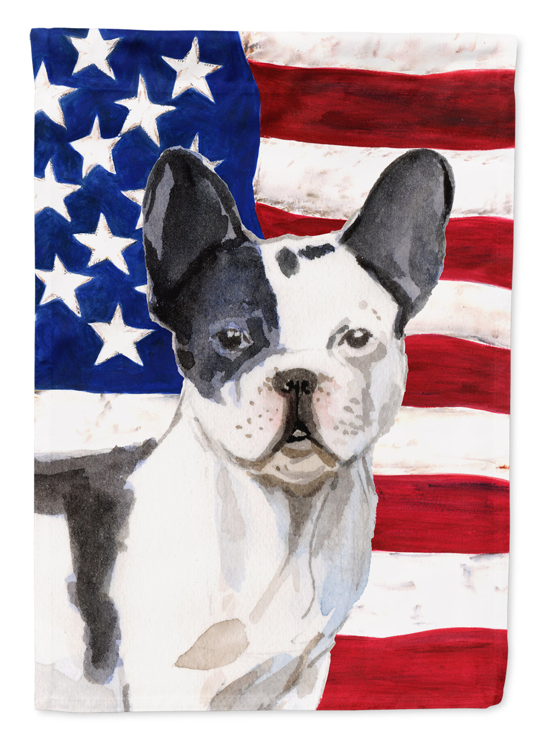 Black White French Bulldog Patriotic Garden Flag Mailbox Decorative Yard Banner Outside Patio Artwork for Flower Beds, Garden Size, Multicolor