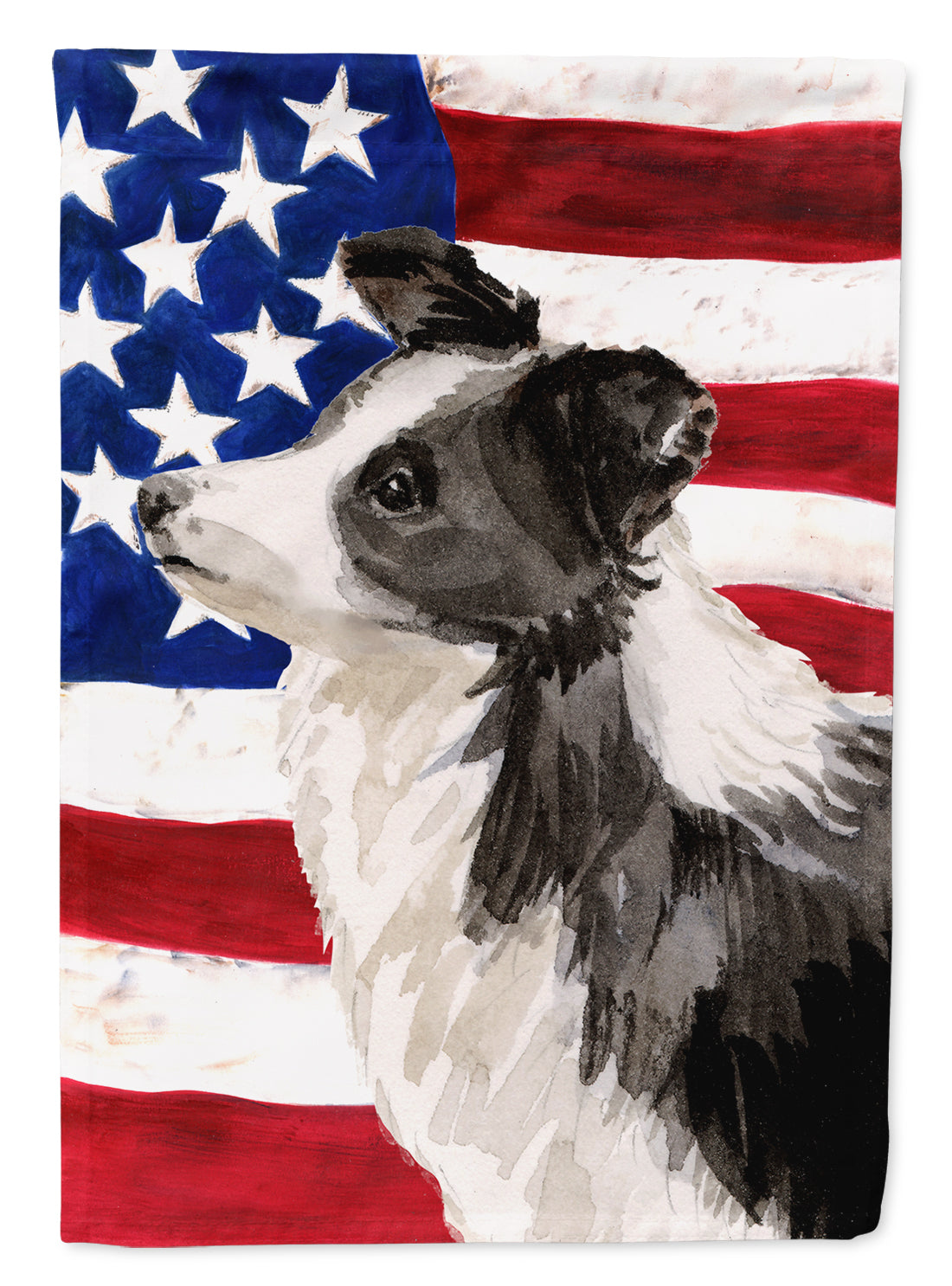 Border Collie Patriotic Garden Flag Mailbox Decorative Yard Banner Outside Patio Artwork for Flower Beds, Garden Size, Multicolor