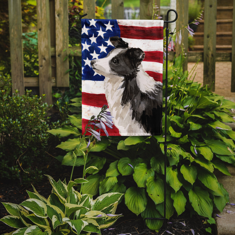 Border Collie Patriotic Garden Flag Mailbox Decorative Yard Banner Outside Patio Artwork for Flower Beds, Garden Size, Multicolor