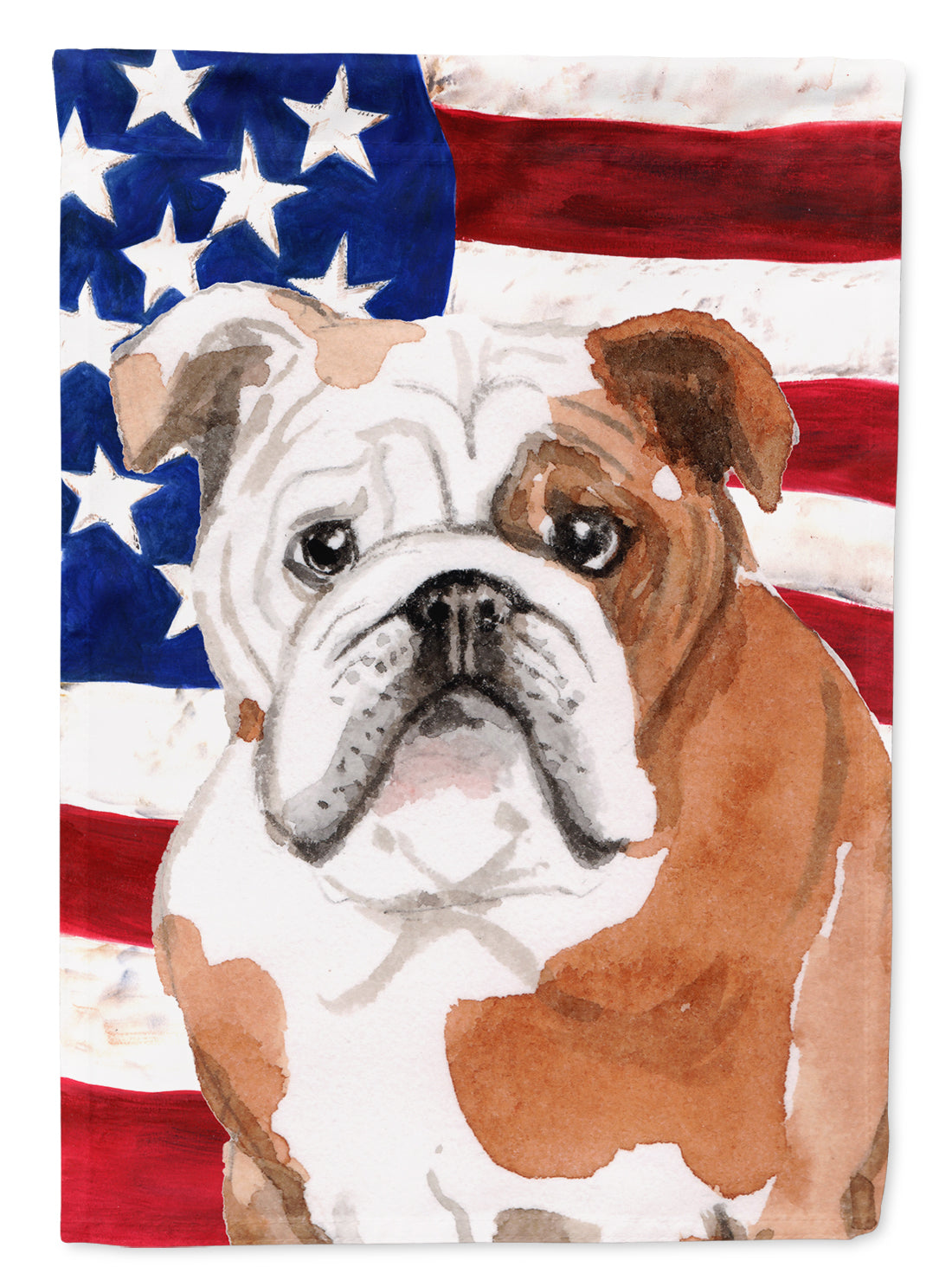 English Bulldog Patriotic Garden Flag Mailbox Decorative Yard Banner Outside Patio Artwork for Flower Beds, Garden Size, Multicolor